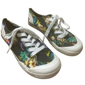 Rocket Dog Tropical Print Sneakers - Black and White